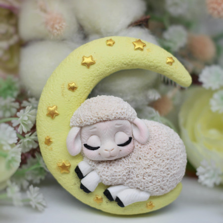 Овечка на месяце форма силиконовая 2D Овечка на месяце форма силиконовая 2D