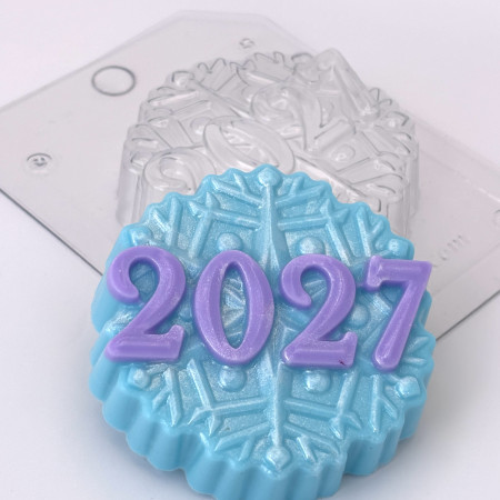 Снежинка 2027 форма пластиковая для мыла и шоколада Снежинка 2027 форма пластиковая для мыла и шоколада