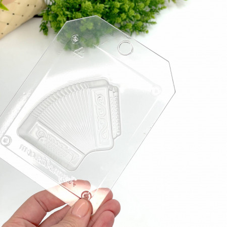 Гармонь форма пластиковая для шоколада и мыла Гармонь форма пластиковая для шоколада и мыла